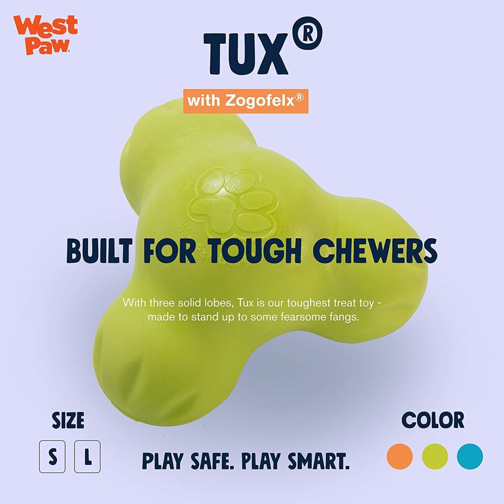 Best English Bulldog Toys - West Paw Zogoflex Tux Treat Dispensing Dog Chew Toy
